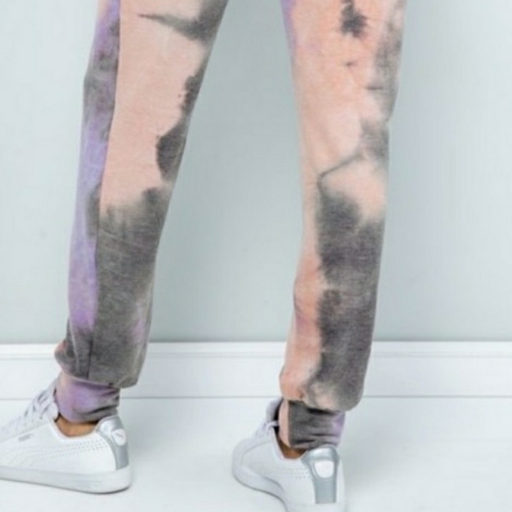 Mauve Charcoal French Terry Joggers - Picture 4 of 4